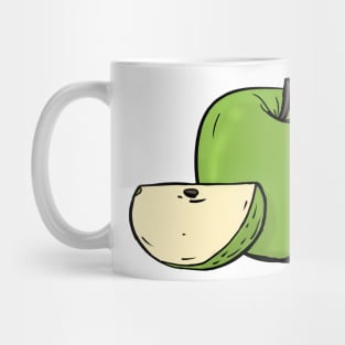 Green Apple hand drawn fruits summer Mug